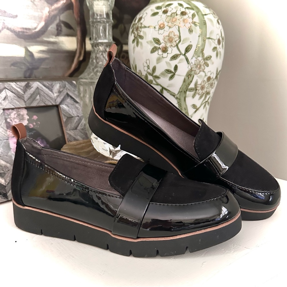 Women’s Black Patent Slip-On Loafers